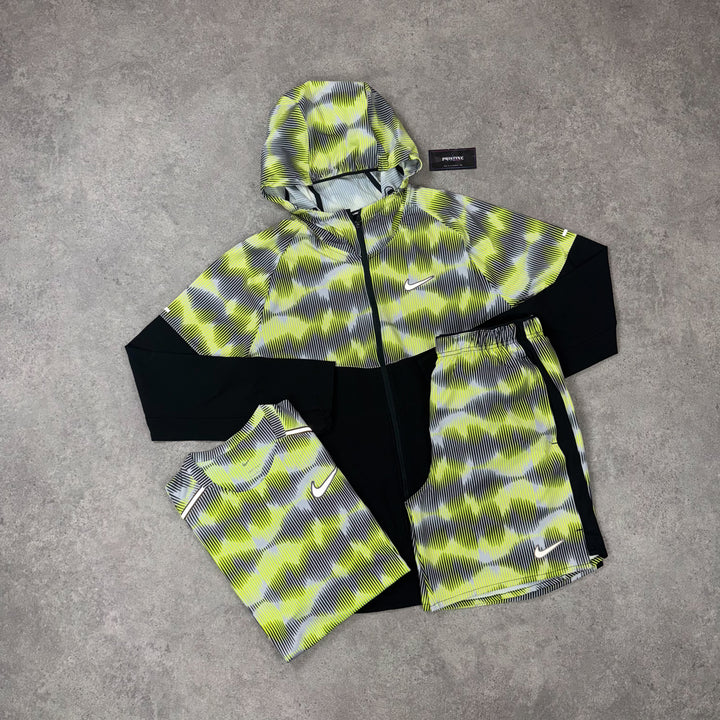 Nike Pulse Tri Short Set – Volt x Black Mono Print