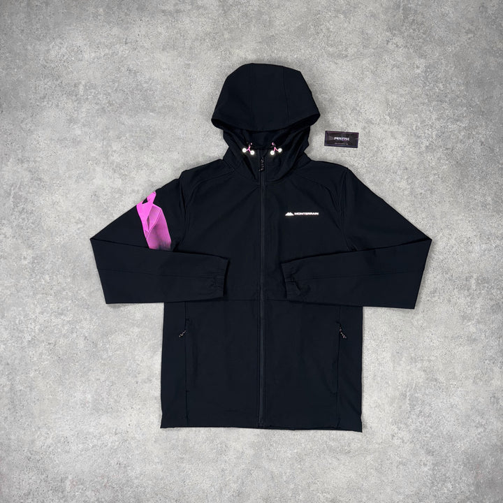 Monterrain Featherlight Jacket – Black x Pink Flash