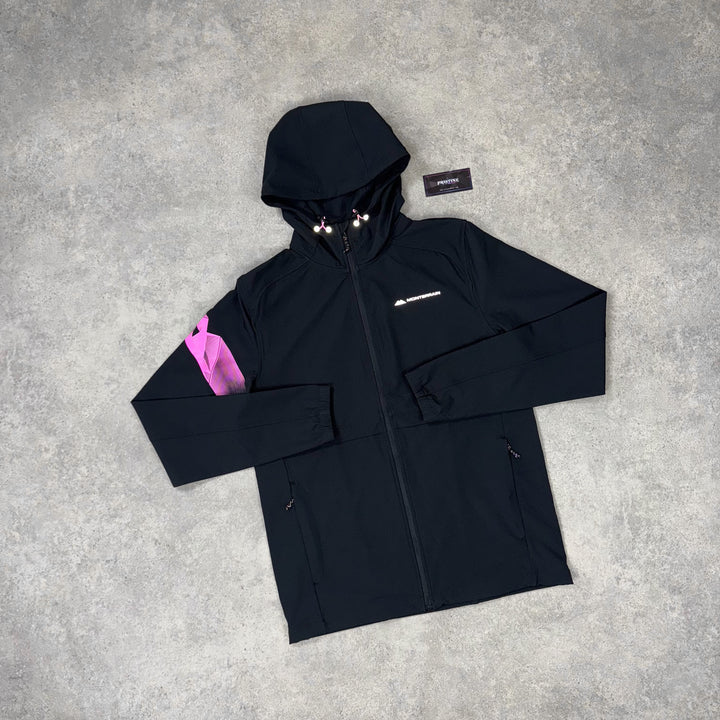 Monterrain Featherlight Jacket – Black x Pink Flash