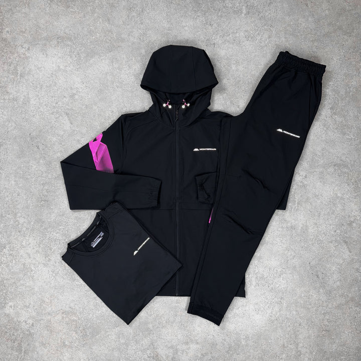 Monterrain Featherlight Tri Set – Black x Pink Flash
