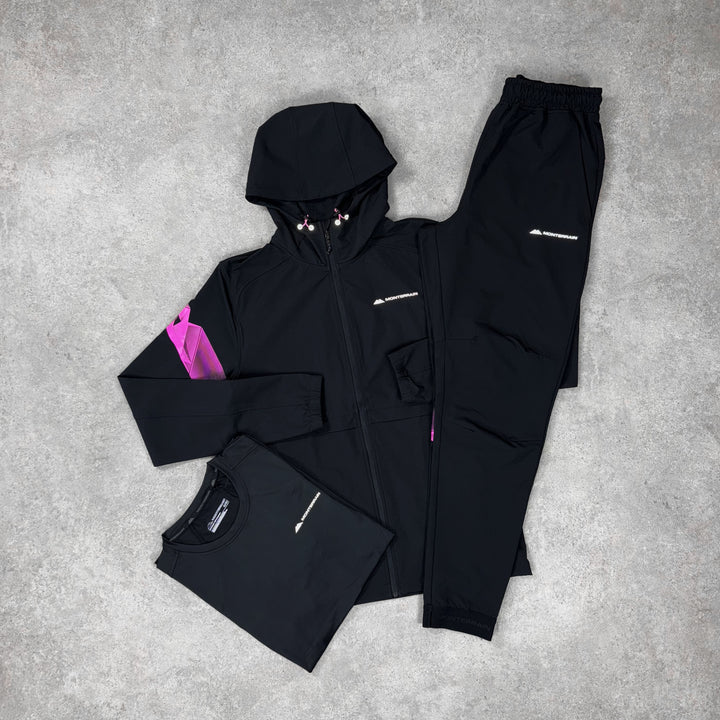 Monterrain Featherlight Tri Set – Black x Pink Flash
