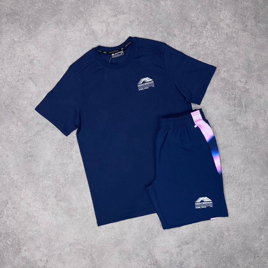Monterrain Eclipse T-Shirt / Short Set (Blue/Purple)