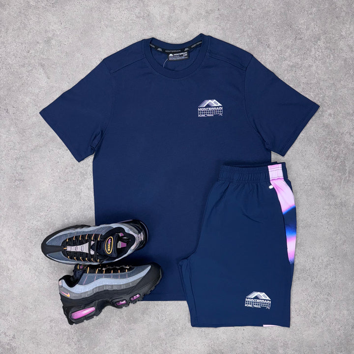 Monterrain Eclipse T-Shirt / Short Set (Blue/Purple)
