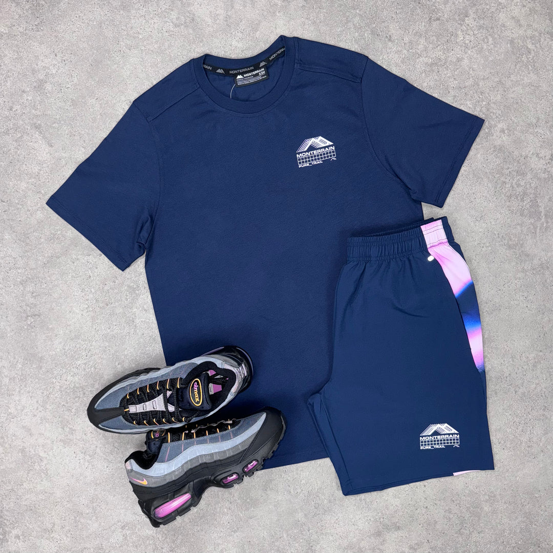 Monterrain Eclipse T-Shirt / Short Set (Blue/Purple)