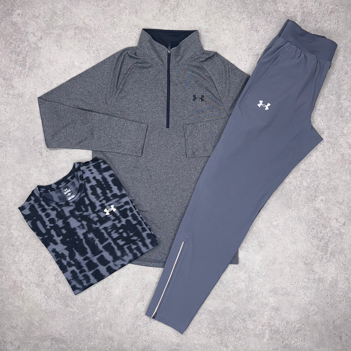 Under Armour Grey Tri Set (Black Tee/Grey Pants)