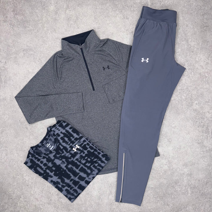 Under Armour Grey Tri Set (Black Tee/Grey Pants)