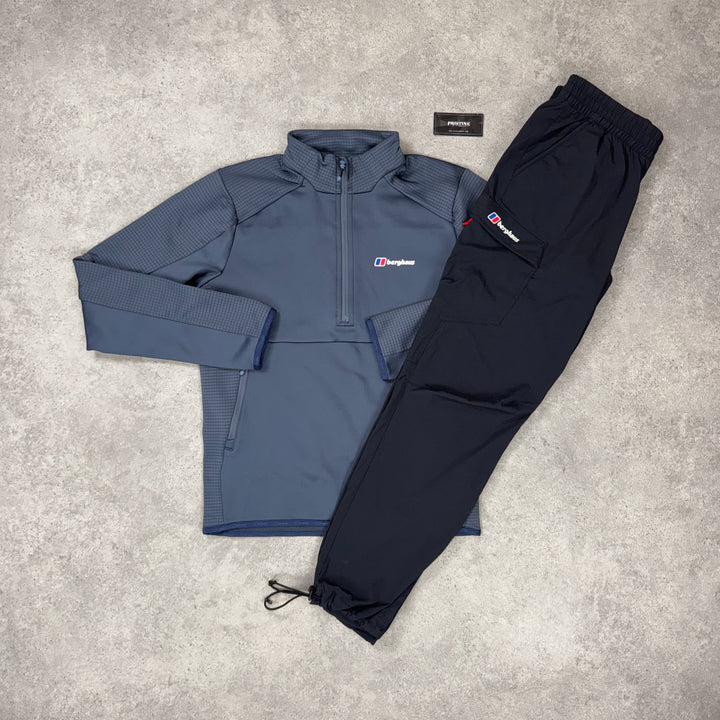 Berghaus Gridlock 1/4 Zip Twin Set – Blue x Jet Black