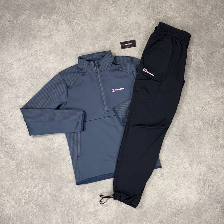 Berghaus Gridlock 1/4 Zip Twin Set – Blue x Jet Black