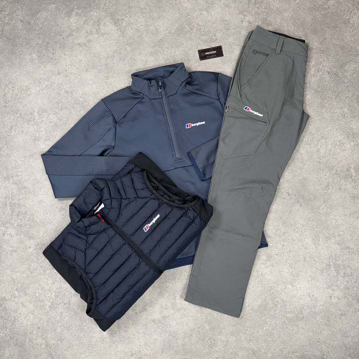 Berghaus Gridlock 1/4 Zip Tri Set – Blue x Graphite x Slate