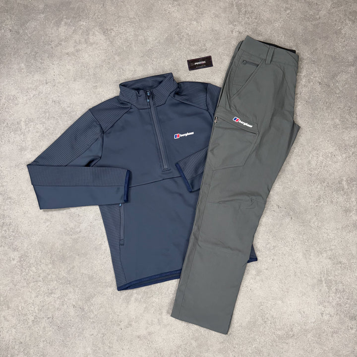 Berghaus Gridlock 1/4 Zip Twin Set – Blue x Slate