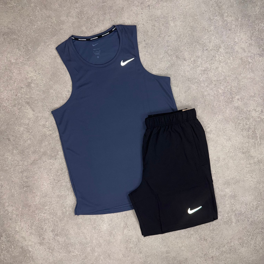 Nike Tank Top Short Set (Navy/Black)