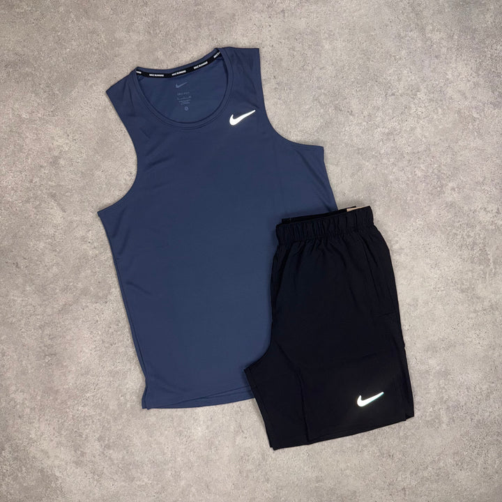 Nike Tank Top Short Set (Navy/Black)