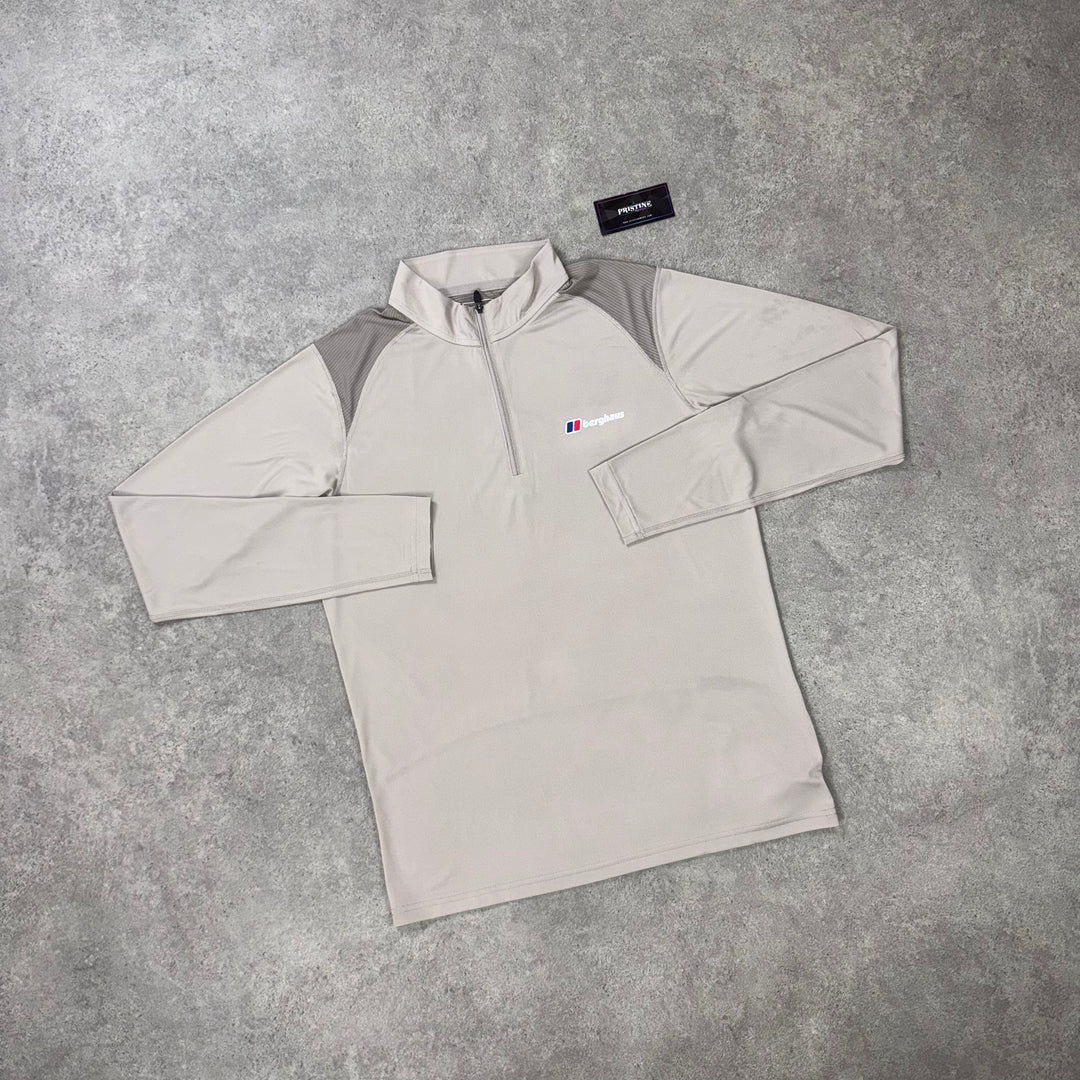 Berghaus Ridgeway 1/4 Zip – Taupe Brown x Stone