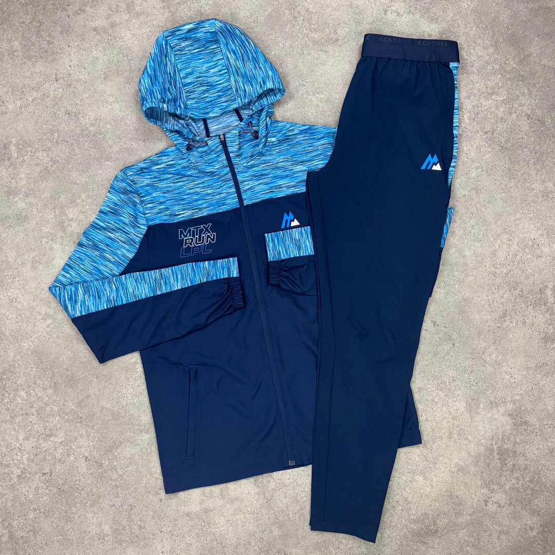 Montirex Run Jacket & Pants Set (Black/Blue)