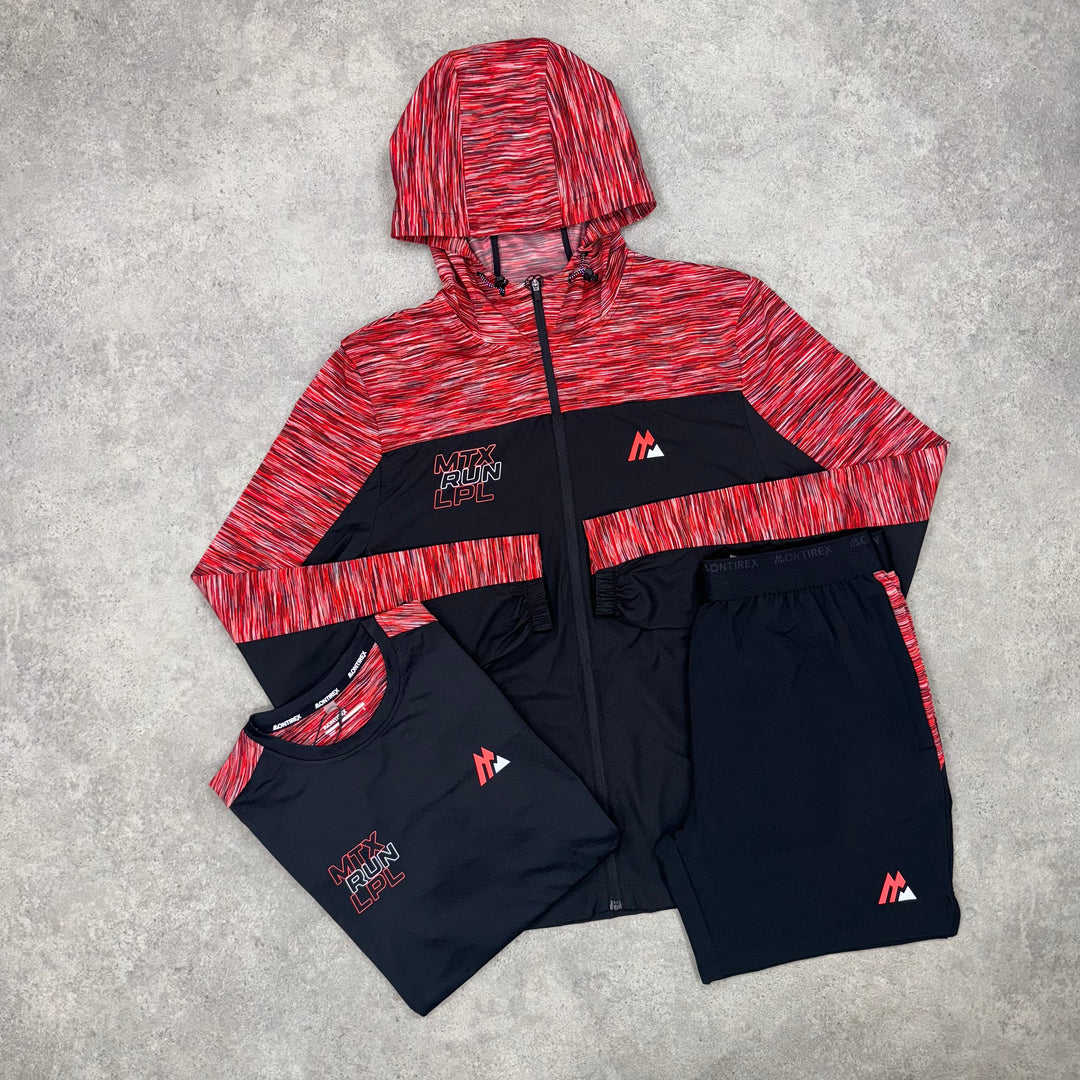 Montirex Run Tri-Short Set (Black/Red)