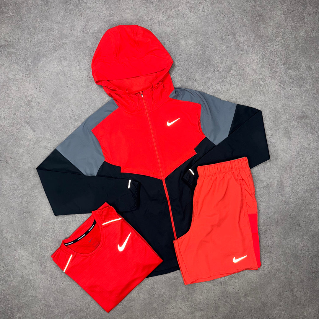 Nike Signal Red Short Tri Set – Red x Black x Grey