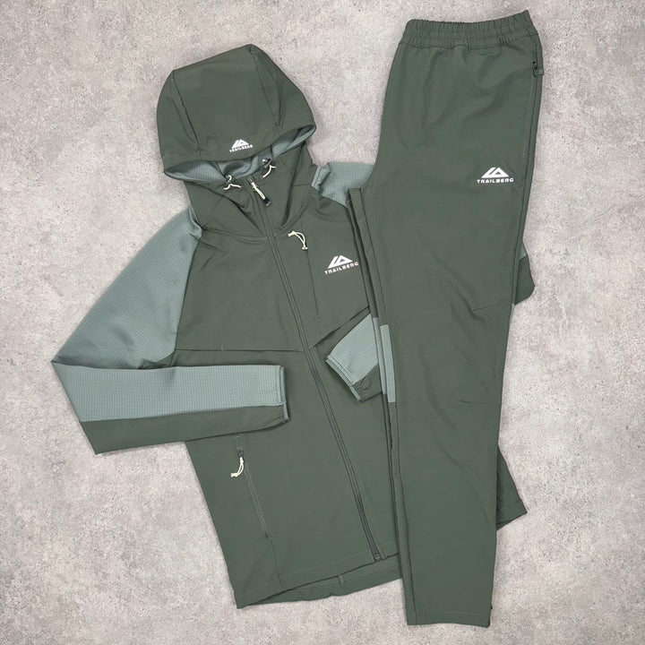 Trailberg Rapid Dash Tracksuit (Green/Green)