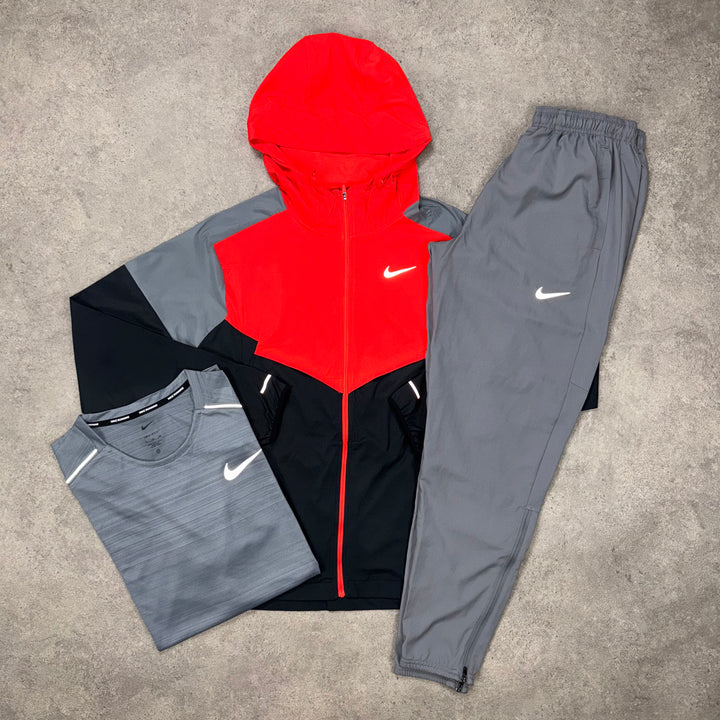 Nike Triple Threat Set – Signal Red x Wolf Grey