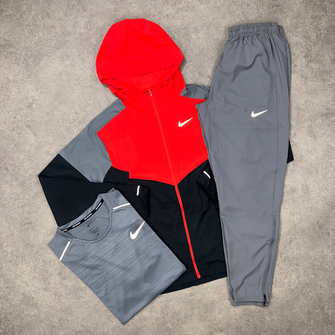 Nike Triple Threat Set – Signal Red x Wolf Grey
