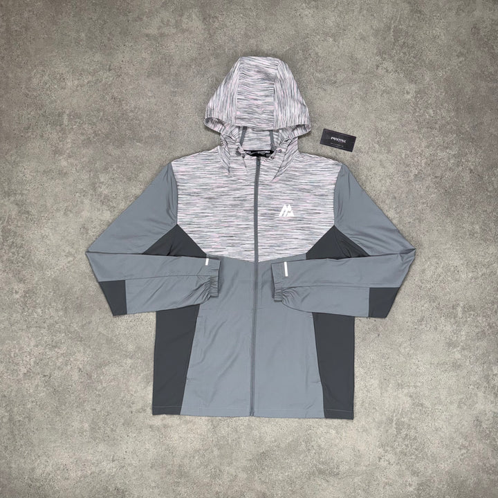 Montirex Windbreaker Jacket – Steel Grey x Static Print