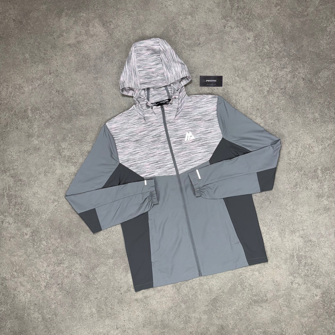 Montirex Windbreaker Jacket – Steel Grey x Static Print