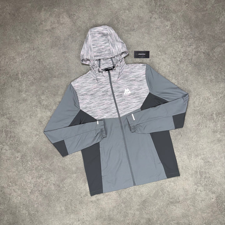 Montirex Windbreaker Jacket – Steel Grey x Static Print