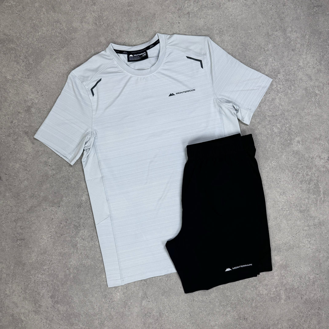 Monterrain Lyder T-Shirt / Short Set (White/Black)