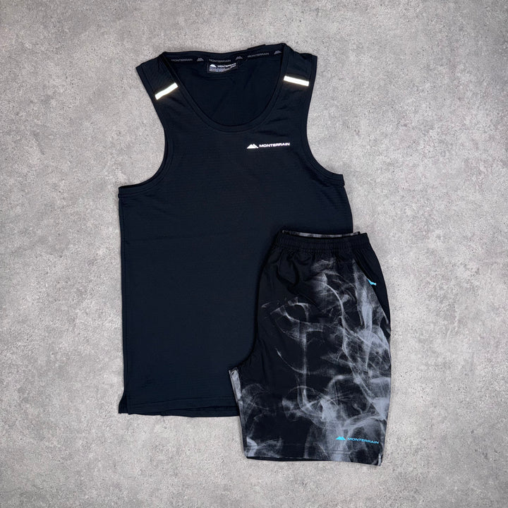 Monterrain Velocity Vest Marble Short (Black/Black)