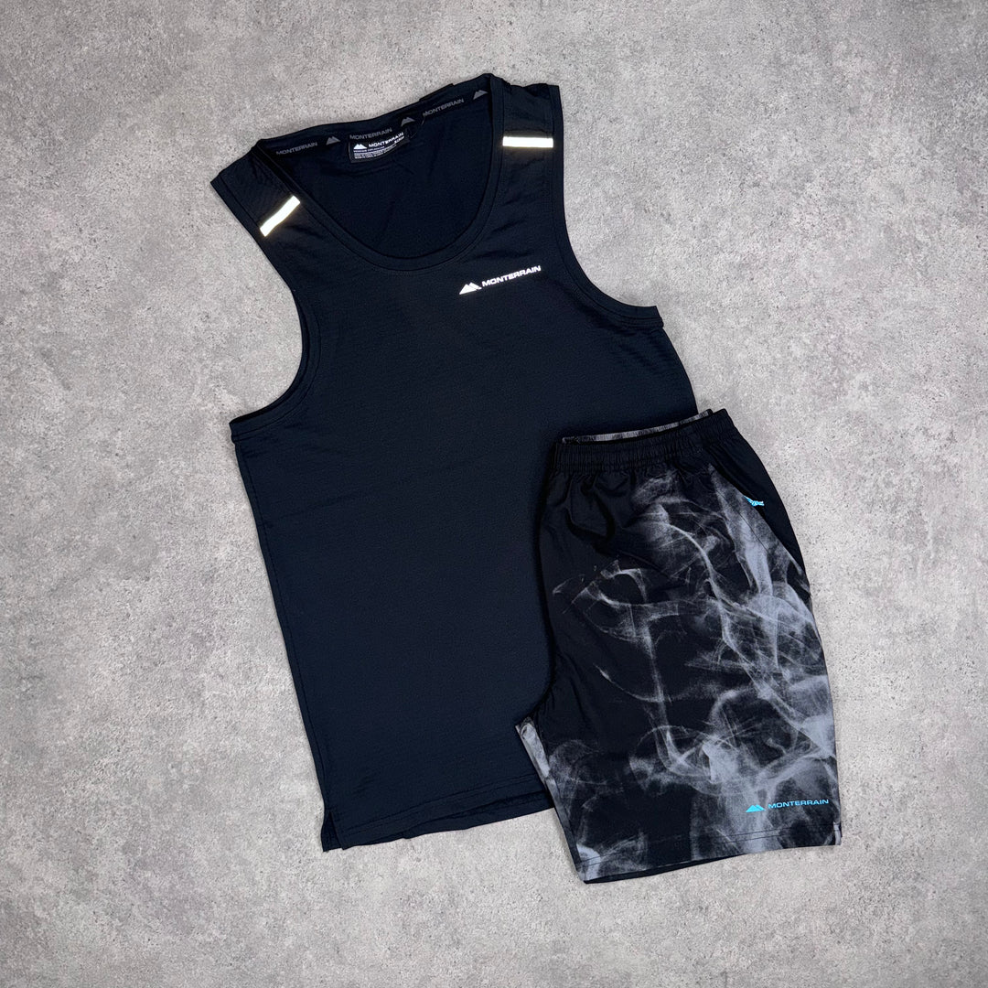 Monterrain Velocity Vest Marble Short (Black/Black)