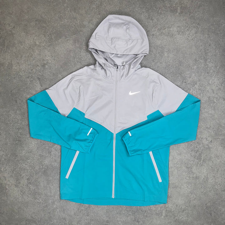 Nike Packable Windrunner (White/Teal)