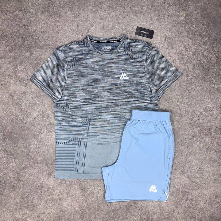Montirex Fade Duo Short Set – Ice Blue x Baby Blue
