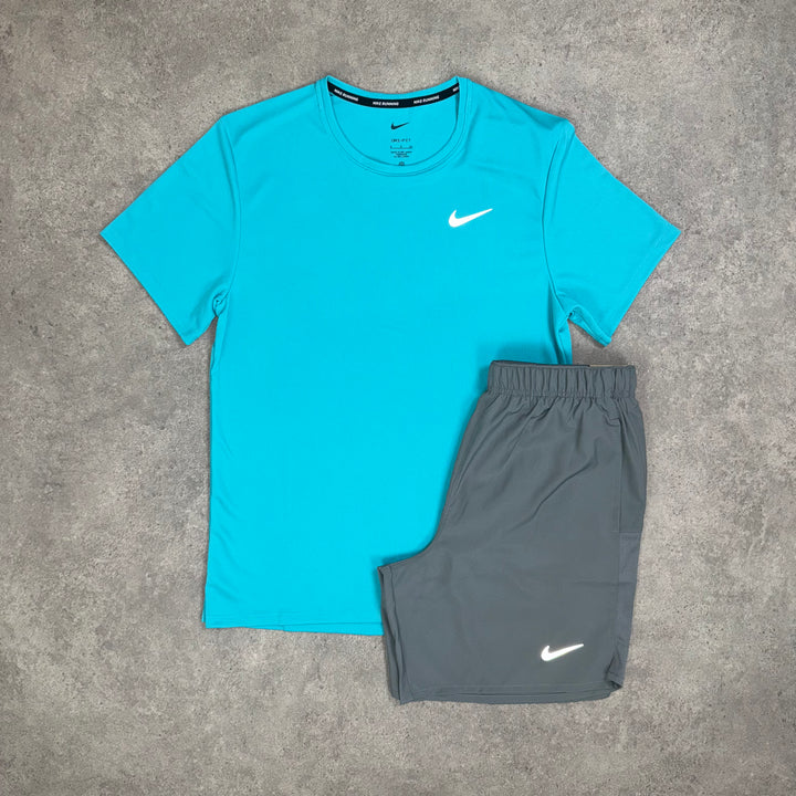 Nike Miler Set (Teal/Grey)