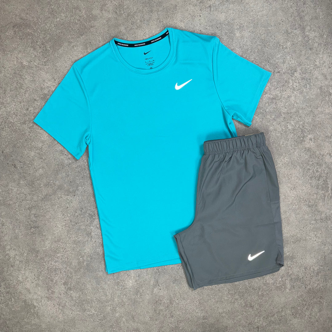 Nike Miler Set (Teal/Grey)