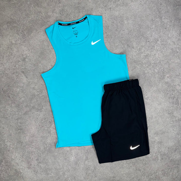 Nike Tank Top Short Set (Teal/Black)