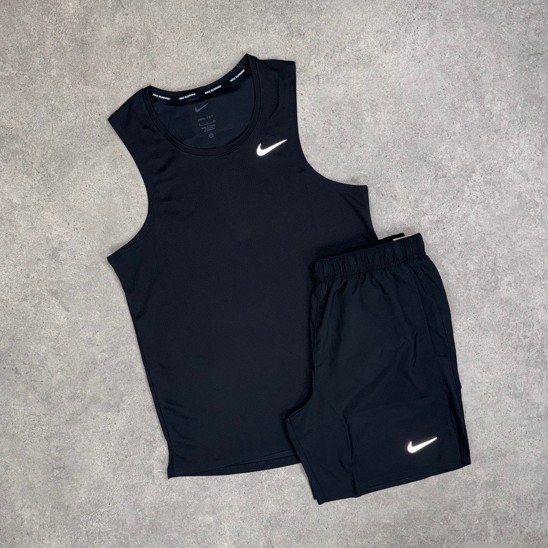 Nike Tank Top Short Set (Black)