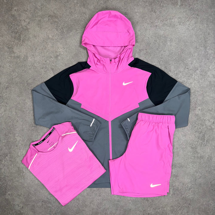 Nike Light Windrunner Shorts Tri Set (Playful Pink)