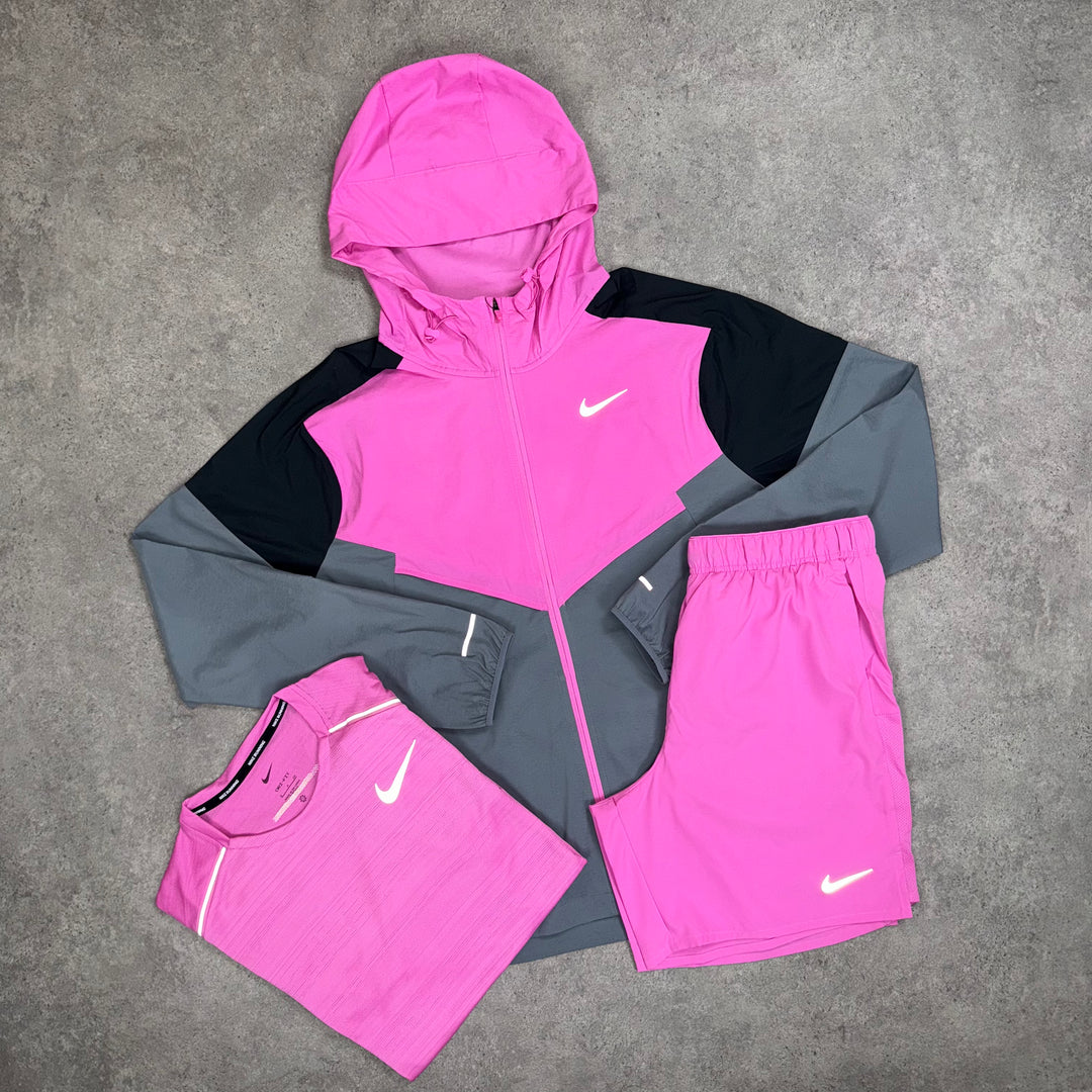 Nike Light Windrunner Shorts Tri Set (Playful Pink)