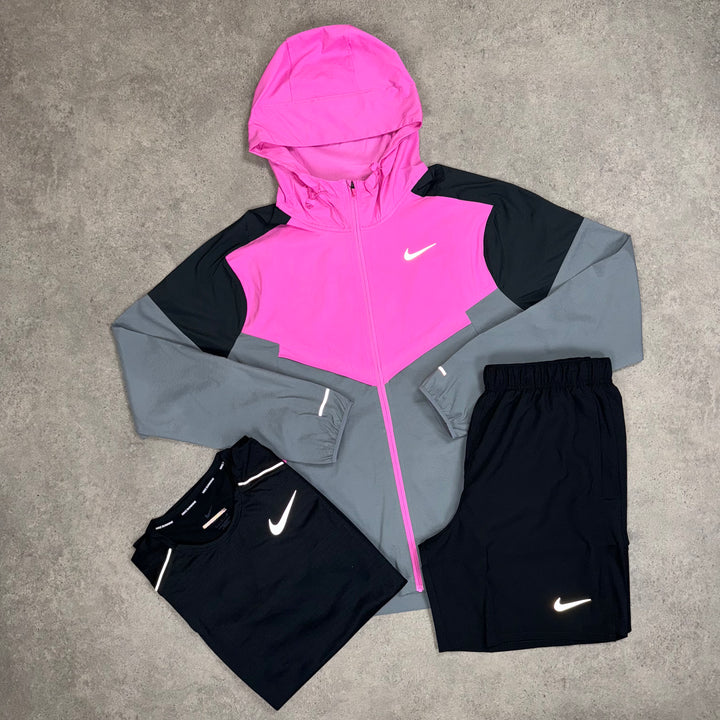 Nike Light Windrunner Shorts Tri Set (Playful Pink/Black)