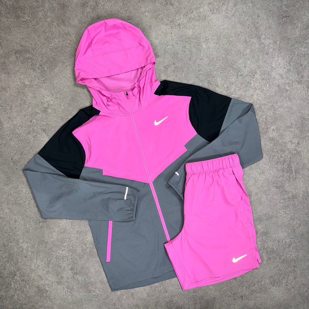 Nike Light Windrunner Shorts Set (Playful-Pink)