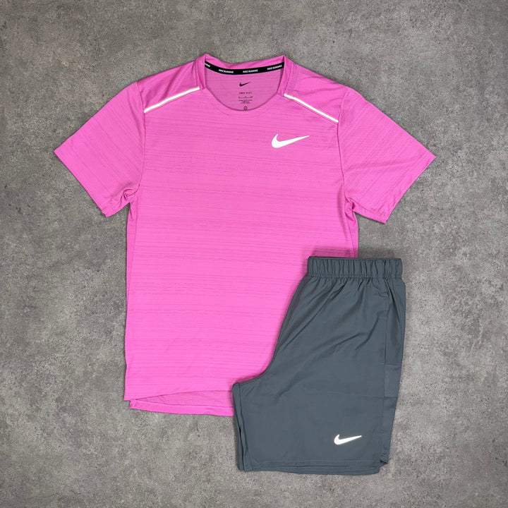 Nike Miler Set (Playful Pink/Grey)