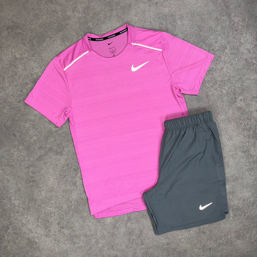 Nike Miler Set (Playful Pink/Grey)