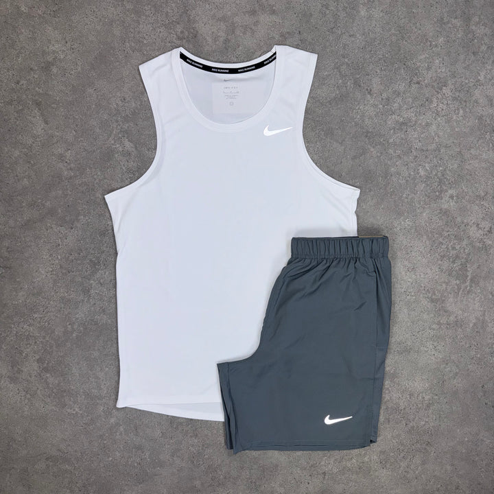 Nike Tank Top Short set (White/Grey)
