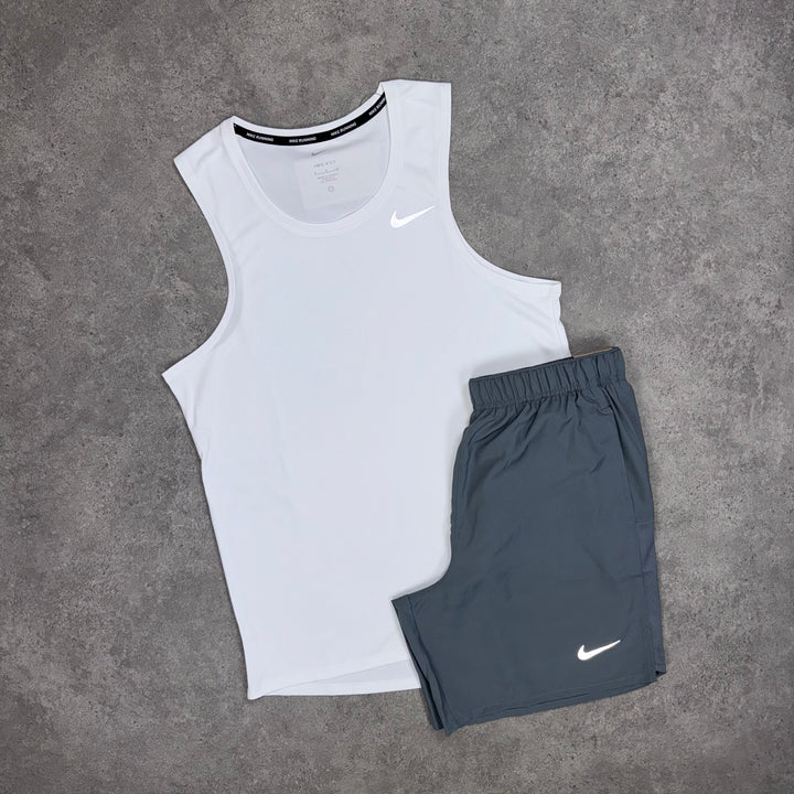 Nike Tank Top Short set (White/Grey)