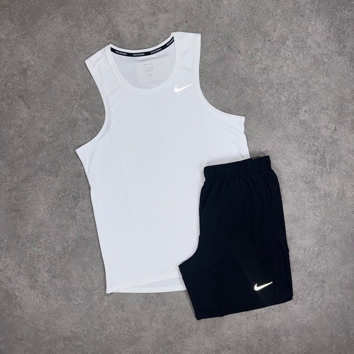 Nike Tank Top Short Set (White/Black)