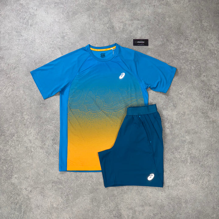 ASICS Drift Short Set – Teal x Gold