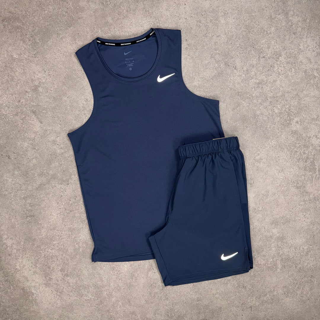 Nike Tank Top Short Set (Navy)