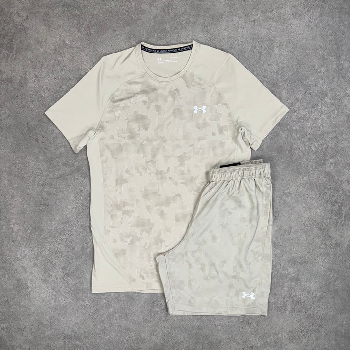Under Armour Woven Camo Short Set (Beige)
