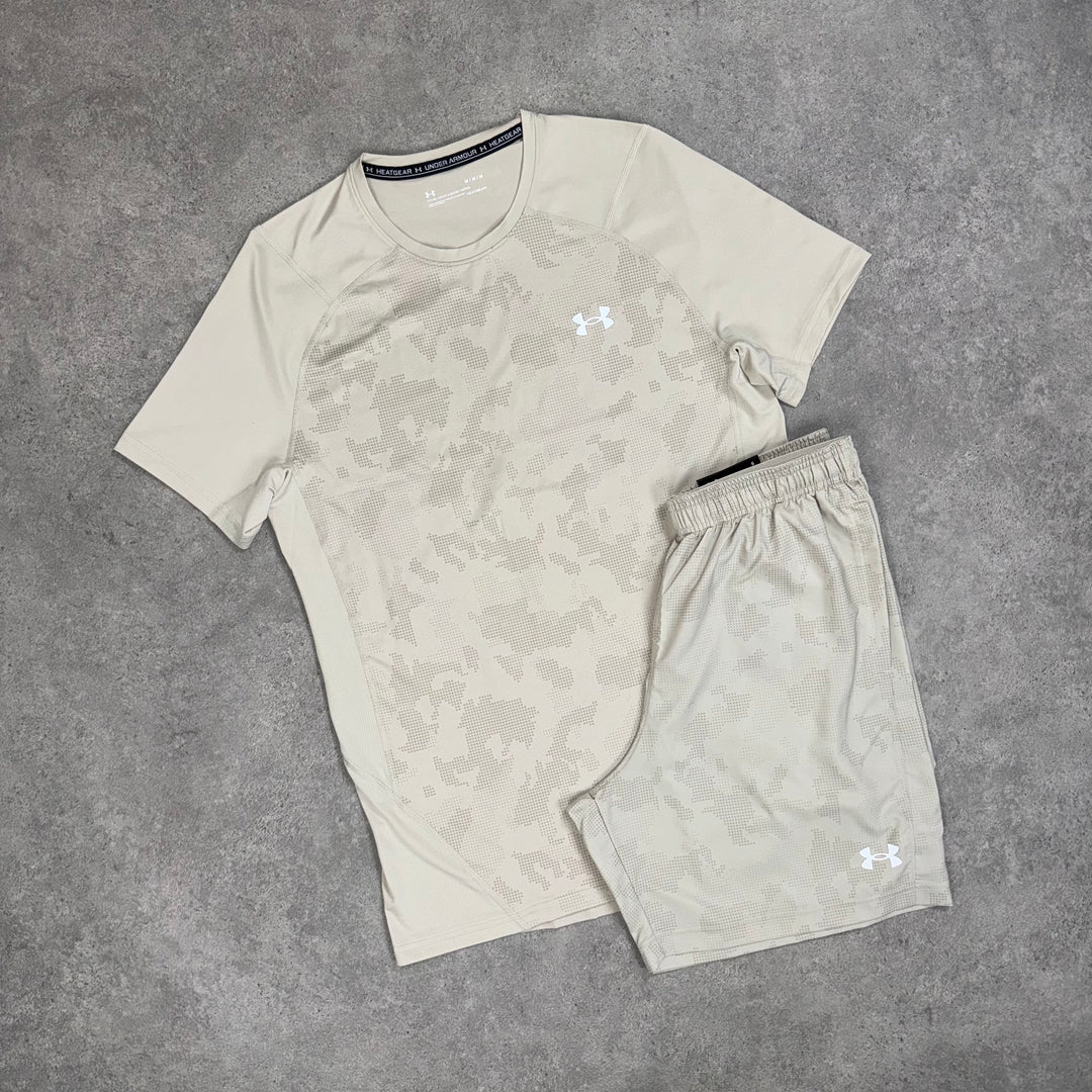 Under Armour Woven Camo Short Set (Beige)