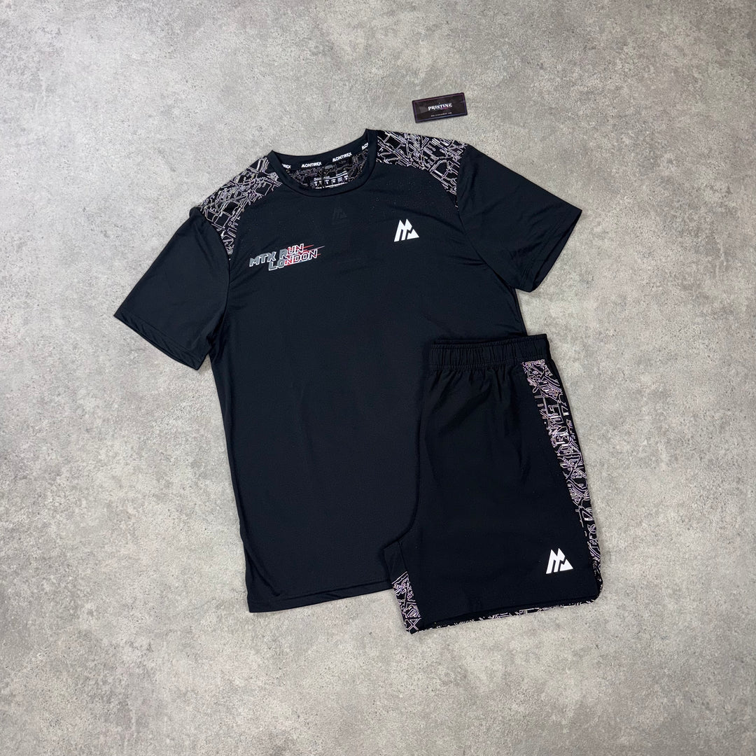 Montirex Run London Short Set – Black