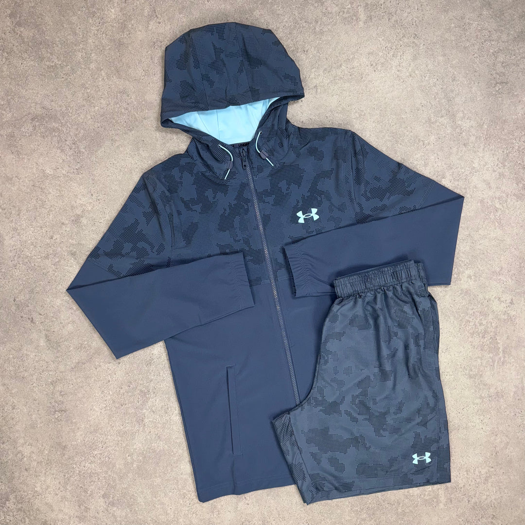 Under Armour Woven Camo Short Set (Navy-Blue)